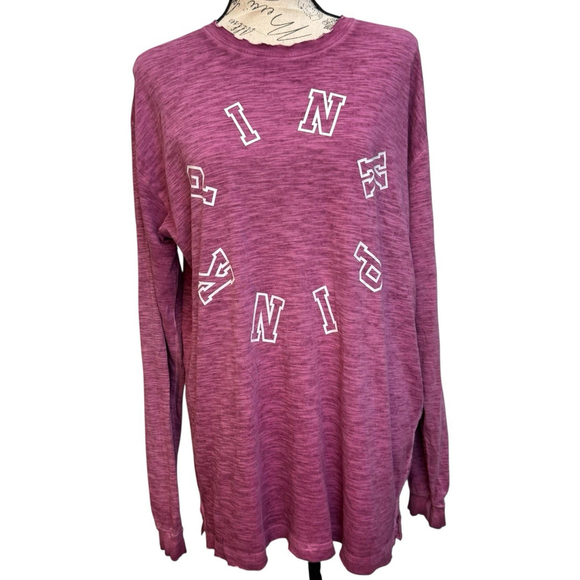 Victoria's Secret Tops - Victoria's Secret PINK Size M Relaxed fit Long Sleeve t-shirt Distressed Wash